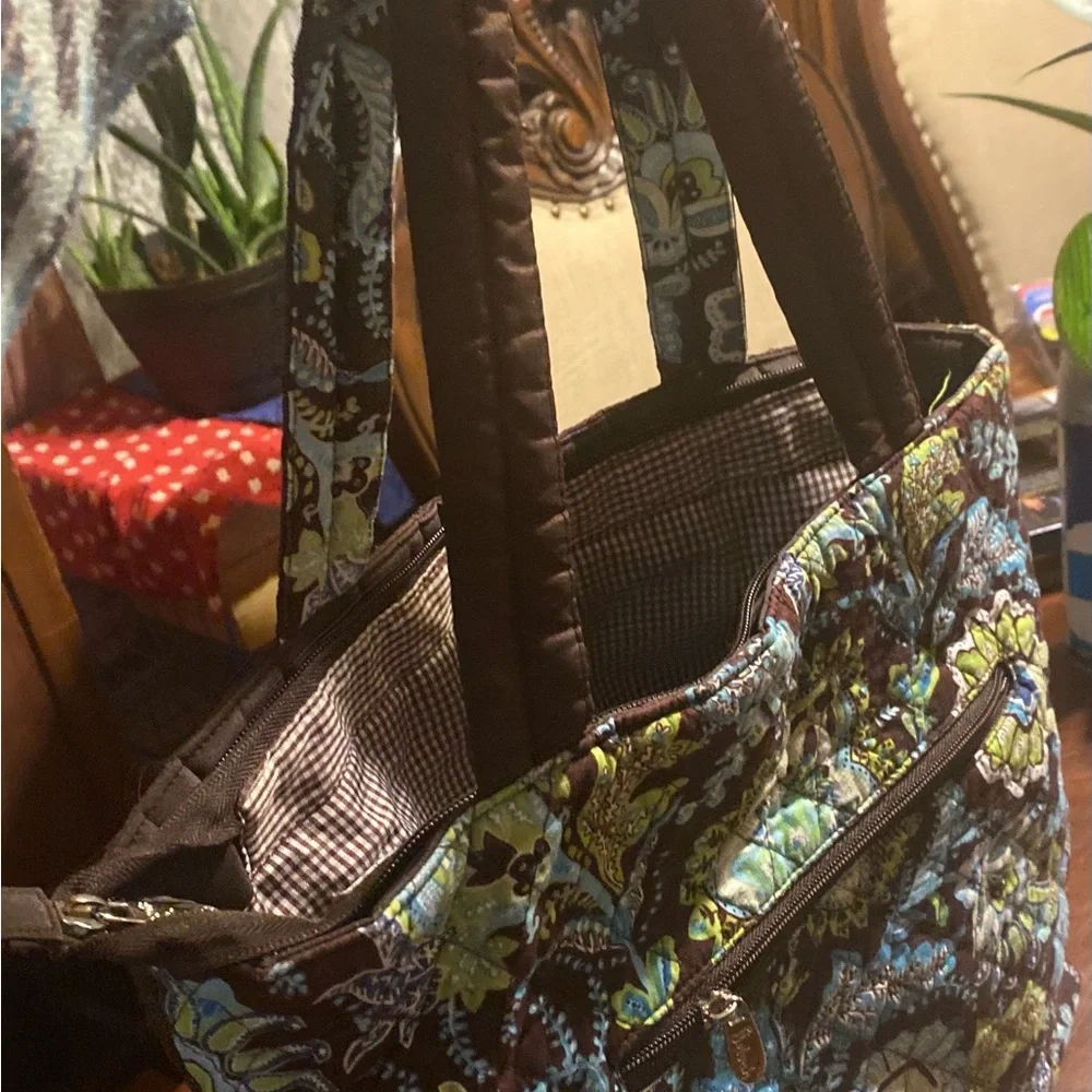 Vera Bradley Diaper Bag. Brown Green Blue